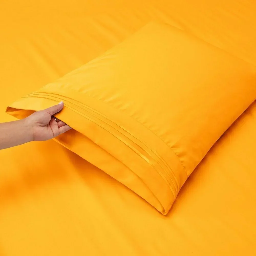 Yellow Egyptian Comfort Bed Sheets 4 Piece! Sale!